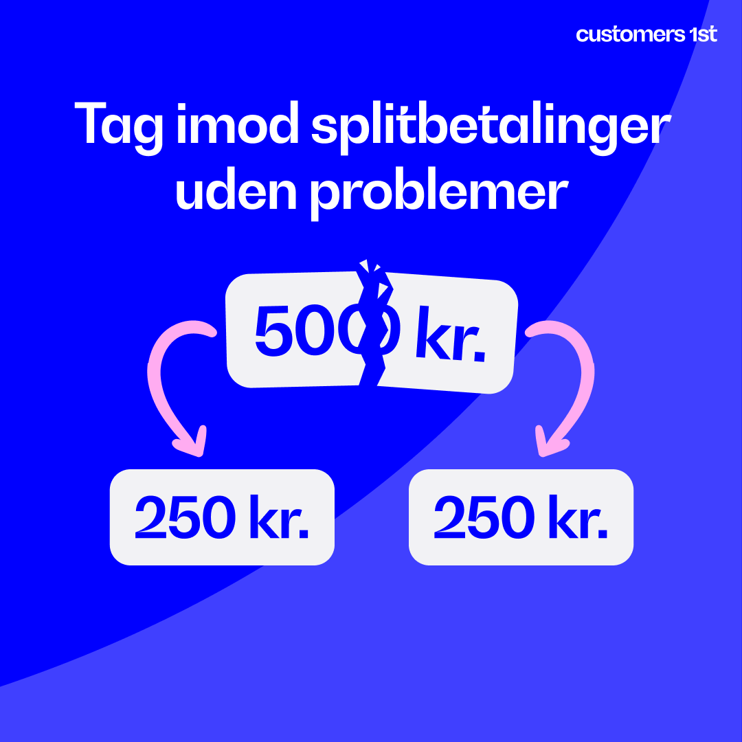 Systemet understøtter en betaling fordeles på flere betalingskilder