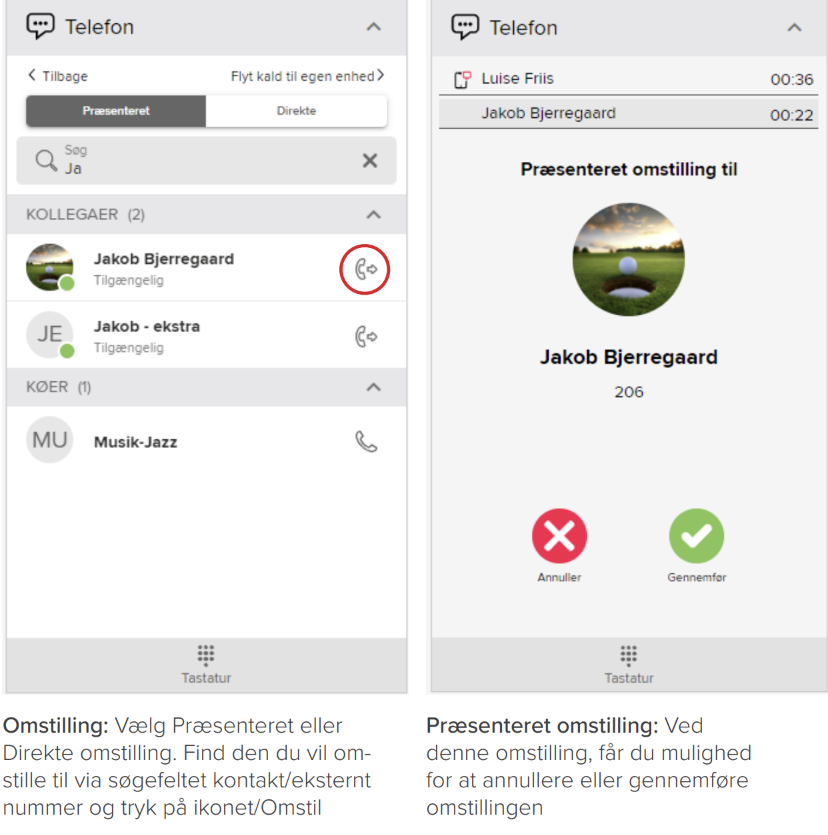 Systemet tilbyder en softphone