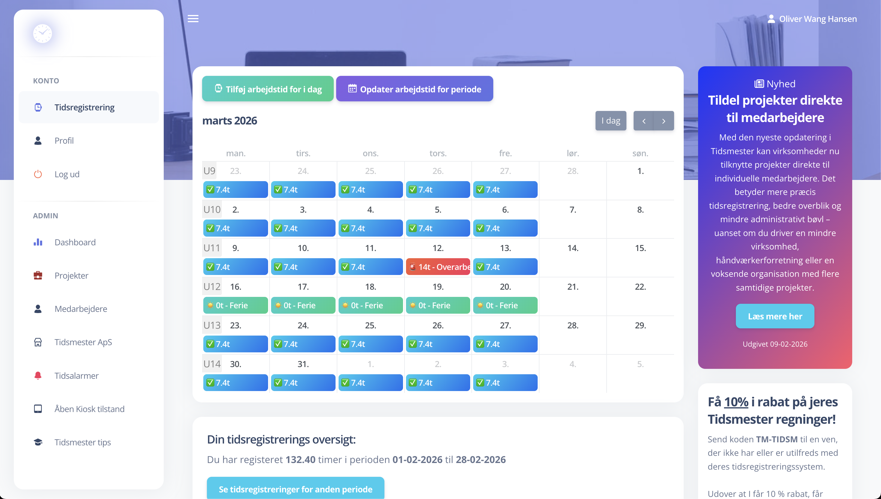 Systemet har en brugergrænseflade på dansk.