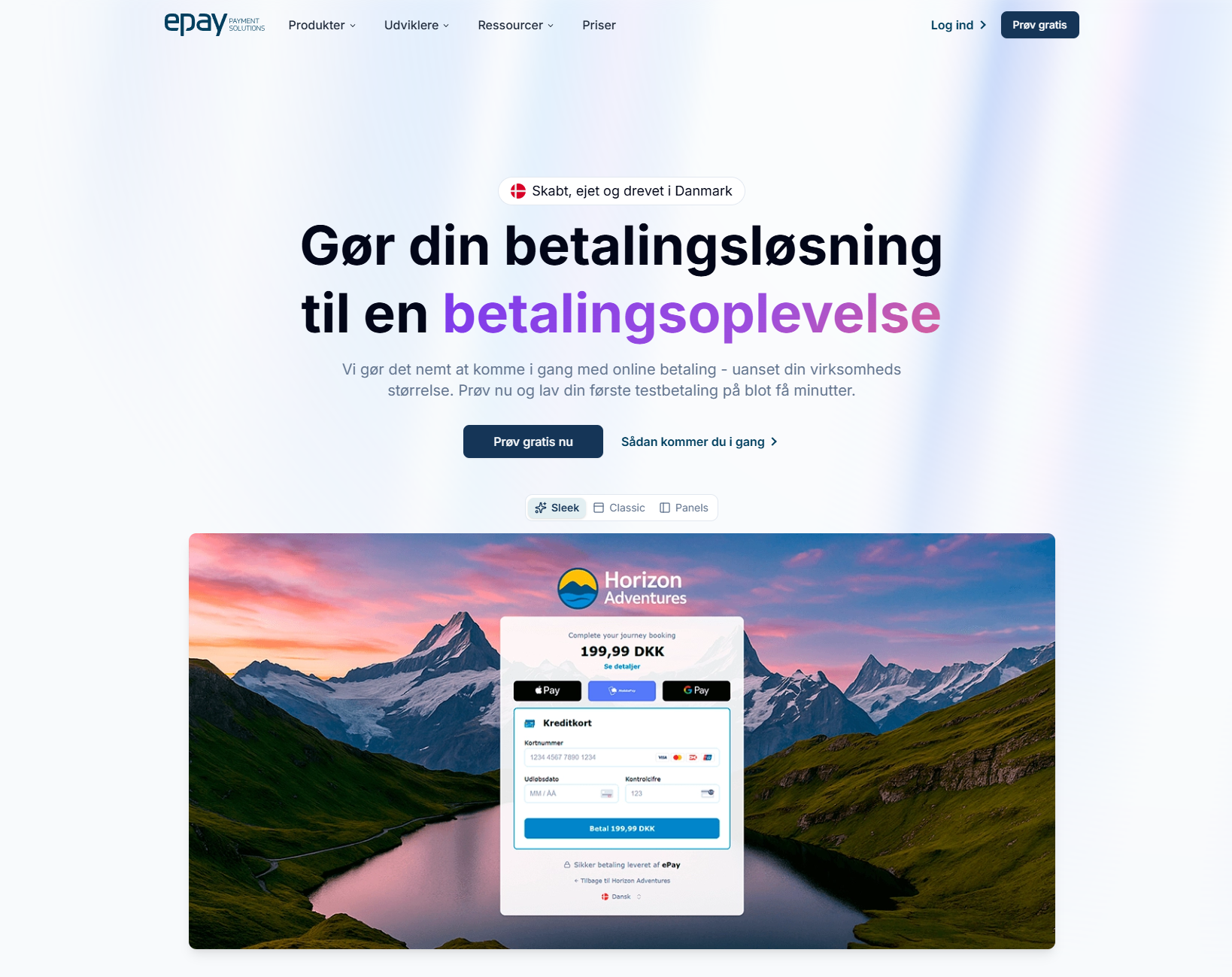 Systemet har en brugergrænseflade på følgende sprog