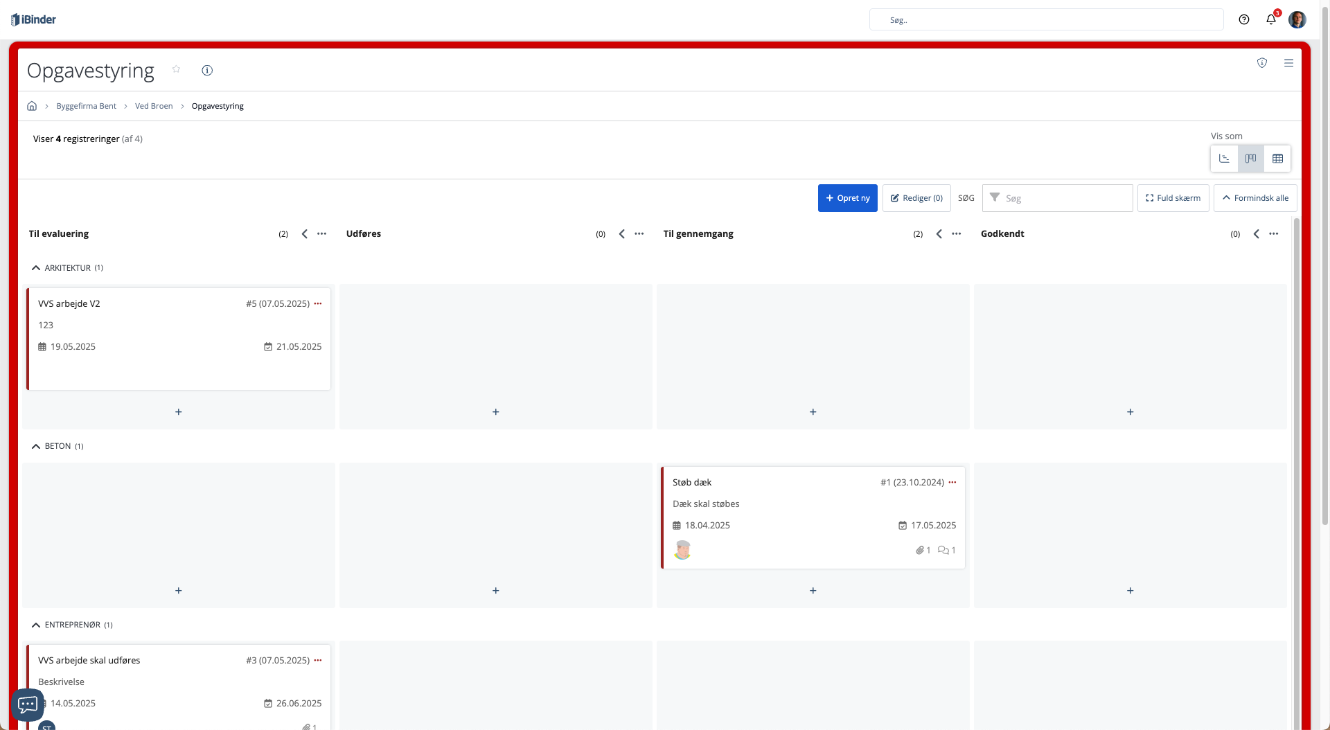 Systemet muliggør egen opsætning af workflows, hvor brugeren afgør ansvar, deadline og opfølgning