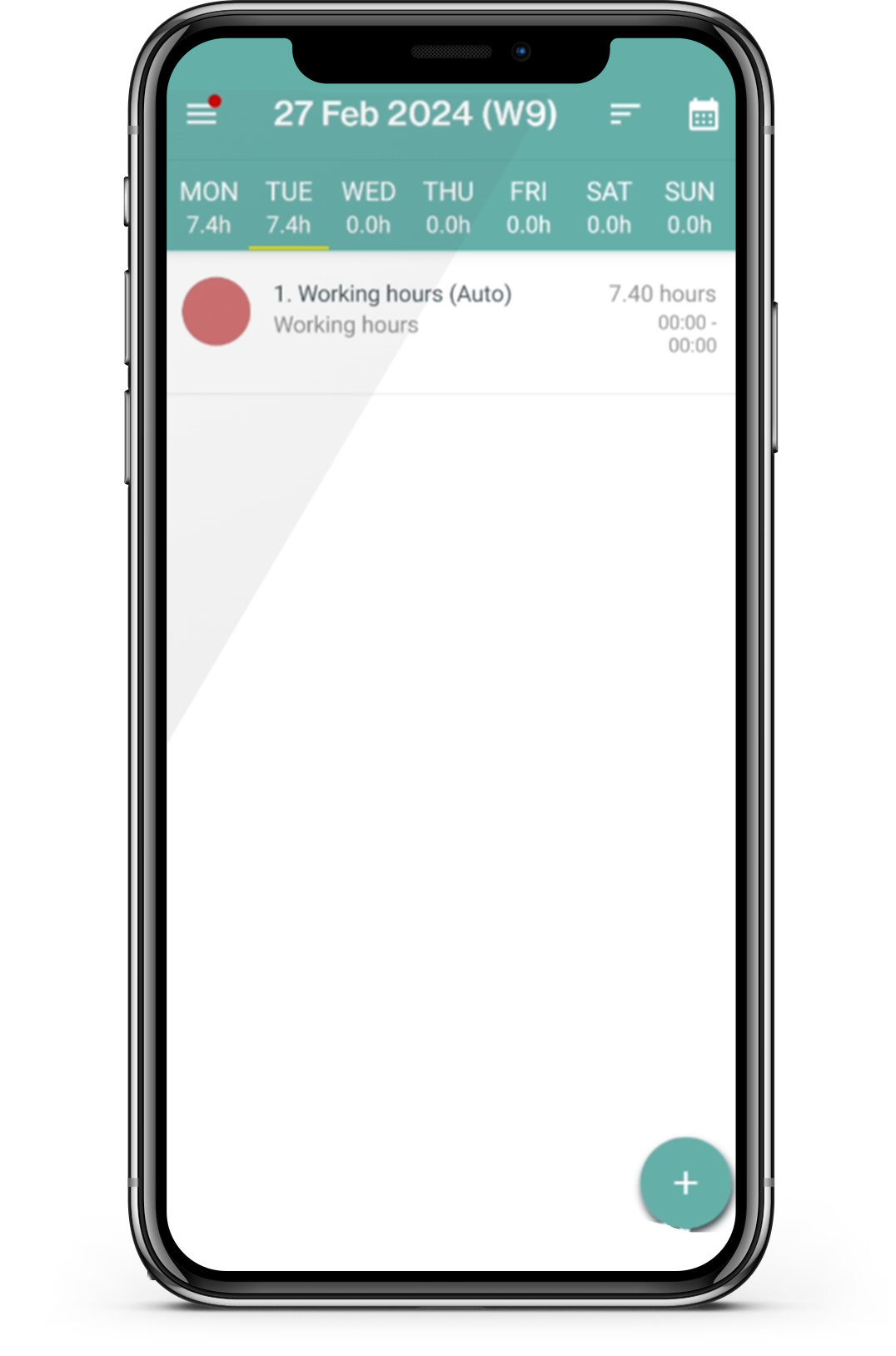 Systemet understøtter opsætning af faste arbejdstider.