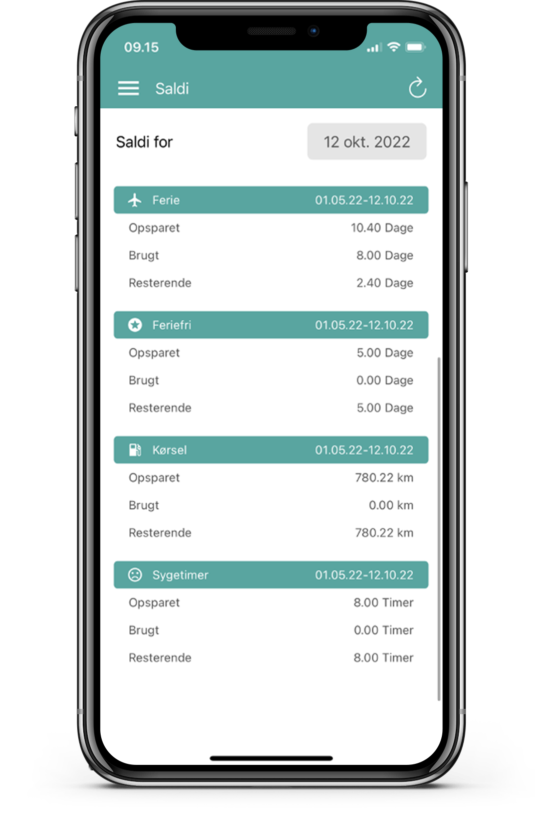 Systemet kan beregne, hvor meget ferie medarbejderen har tilbage.