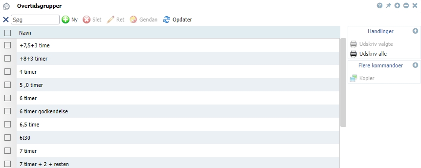 Systemet kan automatisk beregne overtid baseret på arbejdstidsregler.