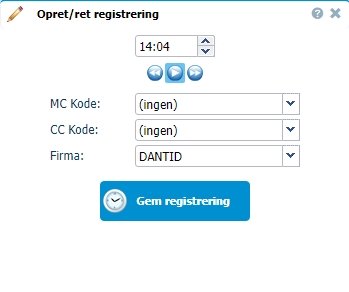 Systemet giver medarbejdere mulighed for at lave rettelser i deres tidsregistrering.