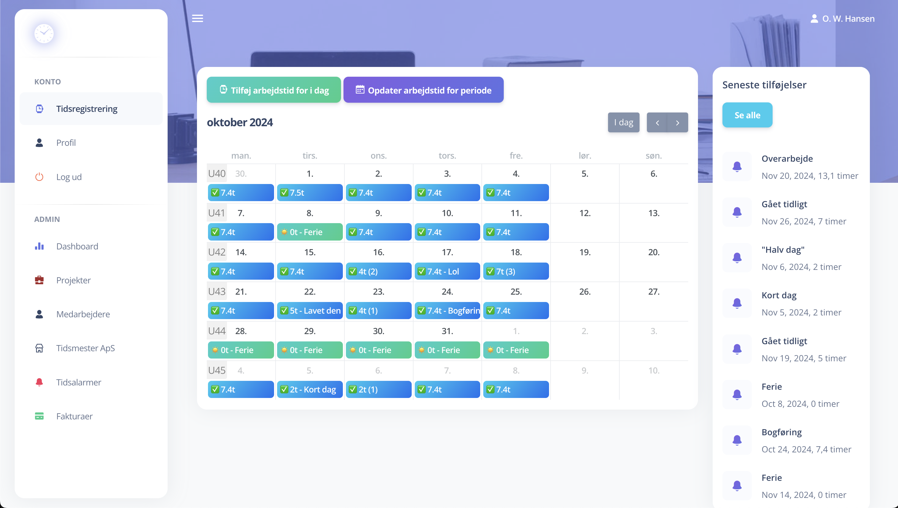 Systemet er tilgængeligt via en webbrowser uden behov for installation.