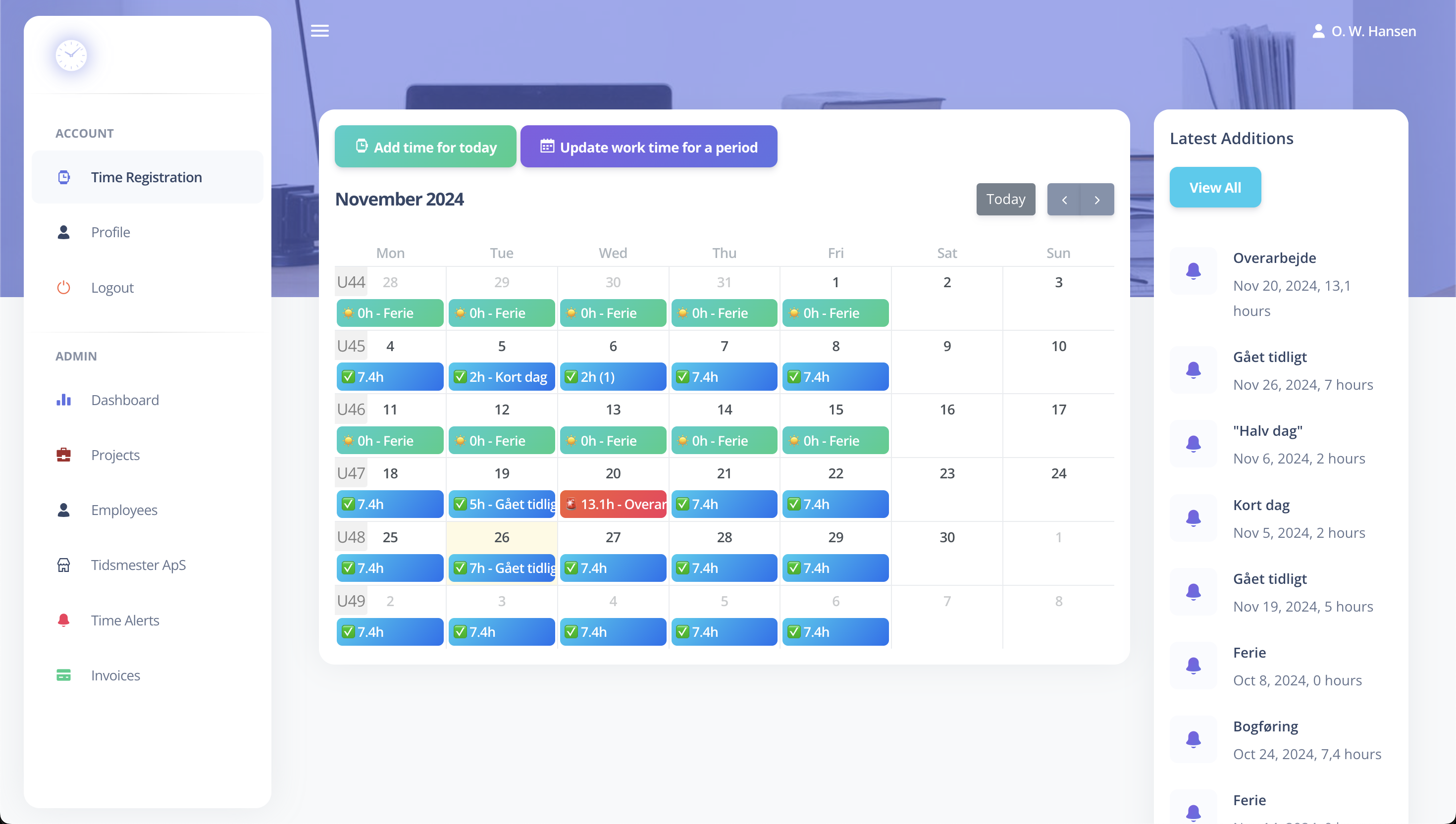 Systemet har en brugergrænseflade på engelsk.