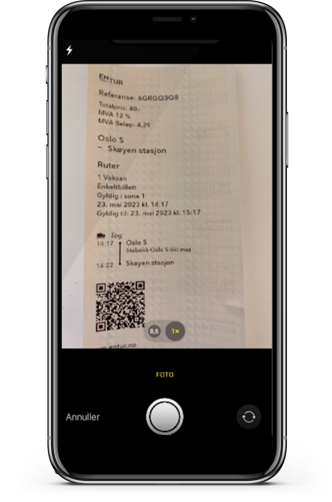 Systemet tillader medarbejdere at registrere udlæg ved at tage et billede af kvitteringen.