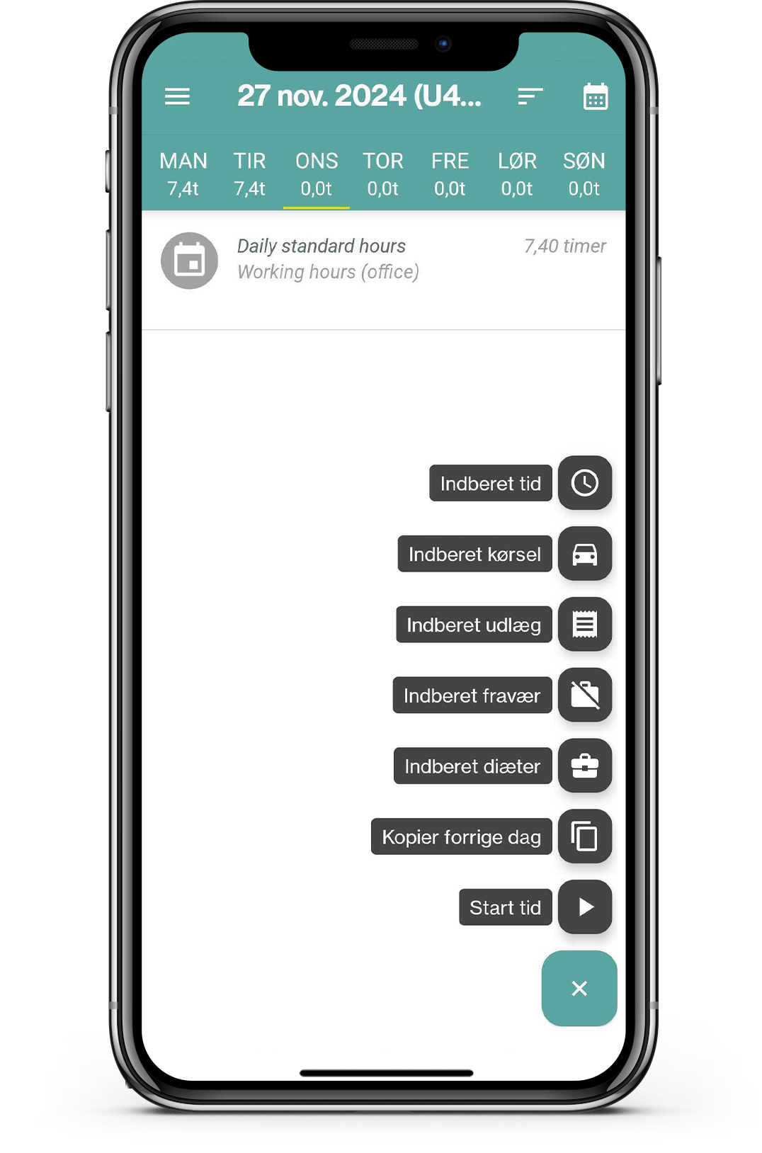 Systemet understøtter diæter.
