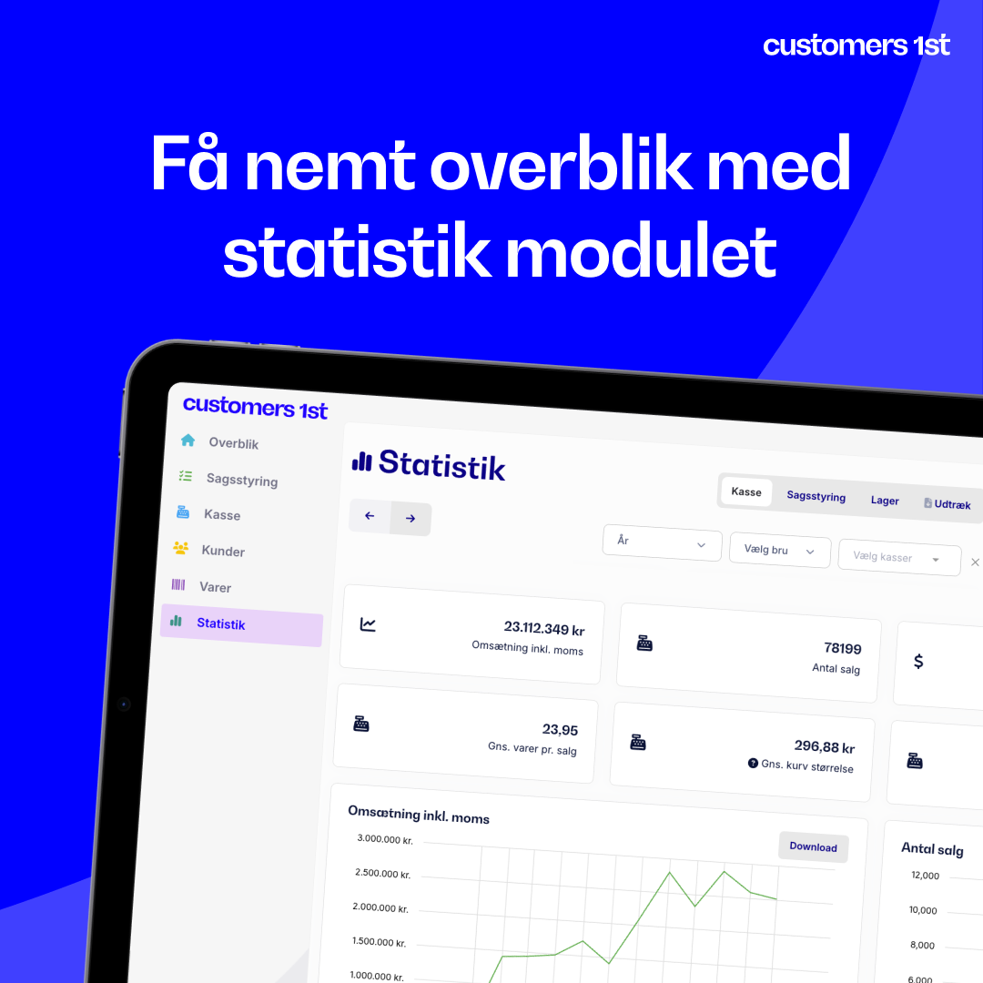 Systemet tilbyder statistik funktioner