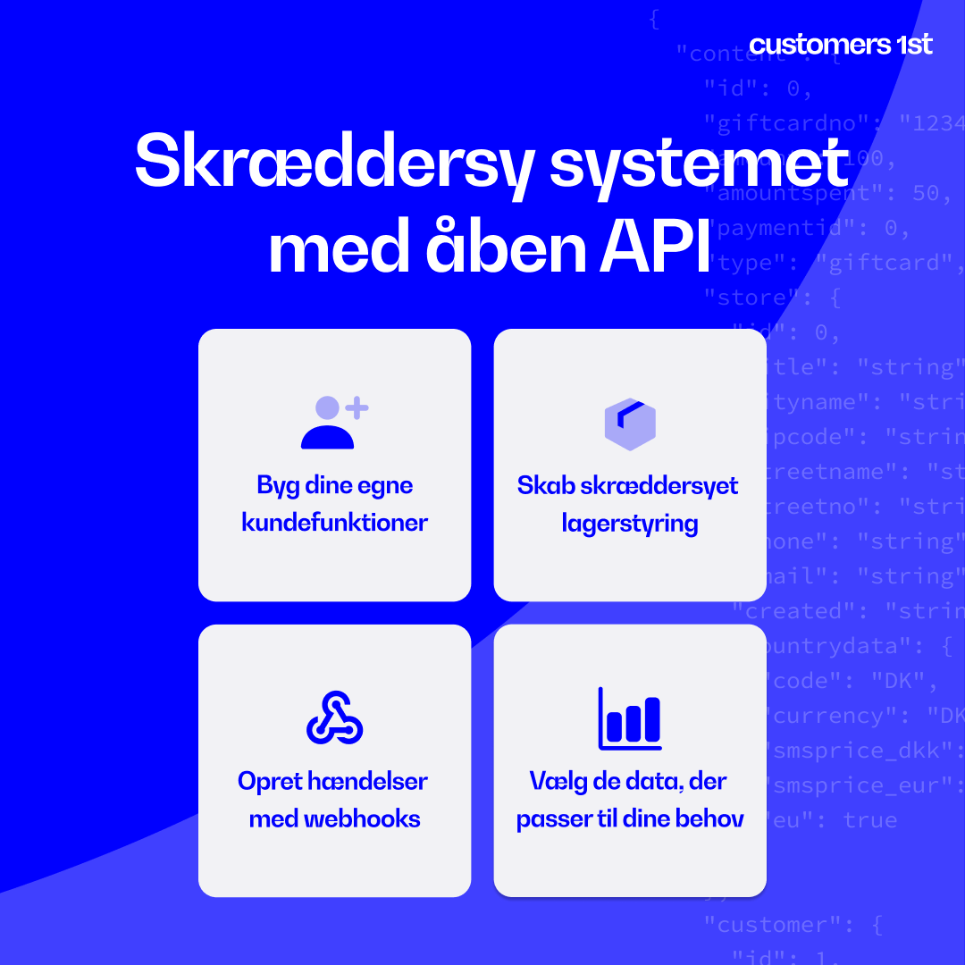 Systemet muliggør skræddersyet API-integration